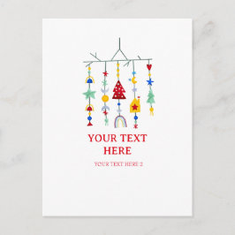 Weihnachts-Scandi Minimalistischer einfacher Urlau Postkarte