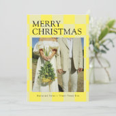 Weihnachts-Schachbretter Feiertagskarte (Stehend Vorderseite)