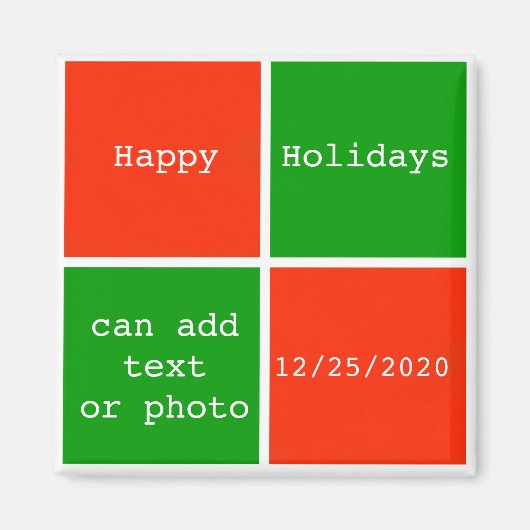 Weihnachts-Schachbretter Magnet (Vorne)