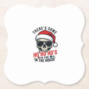 Weihnachts-Schädel Ho Ho Ho Humor Design Untersetzer