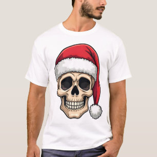 Weihnachts-Schädel Lustiger Weihnachtsmann XMES Mä T-Shirt