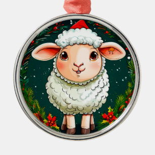Weihnachts-Schaf-Metall-Baumschmuck-Geschenk Ornament Aus Metall