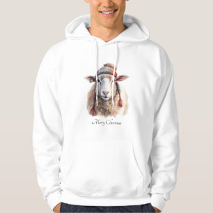 Weihnachts-Schaf mit individuellem Text auf dem Wi Hoodie