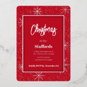 Weihnachts-Schattenbox Silberfolie Einladung (Vorderseite)