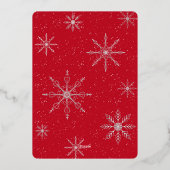 Weihnachts-Schattenbox Silberfolie Einladung (Rückseite)