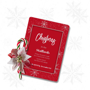 Weihnachts-Schattenschachtel-Silberfolie-Einladung Folieneinladung