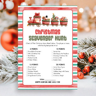 Weihnachts-Schatzsuchspiel Feiertagskarte