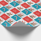Weihnachts-Schaukelpferd Geschenkpapier (Ecke)