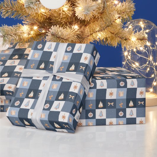 Weihnachts-Scheckmuster Geschenkpapier (Feiertage)