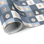 Weihnachts-Scheckmuster Geschenkpapier (Rolleneckpunkt)