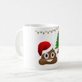 Weihnachts-Scheiß-Emoji Kaffeetasse (Vorderseite Links)