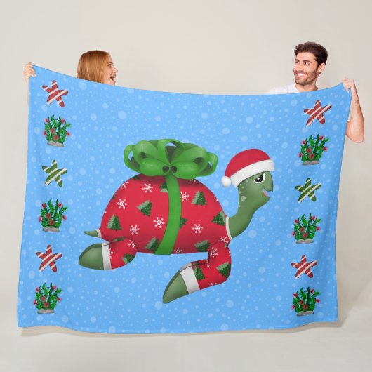 Weihnachts-Schildkröte Fleecedecke (Beispiel)