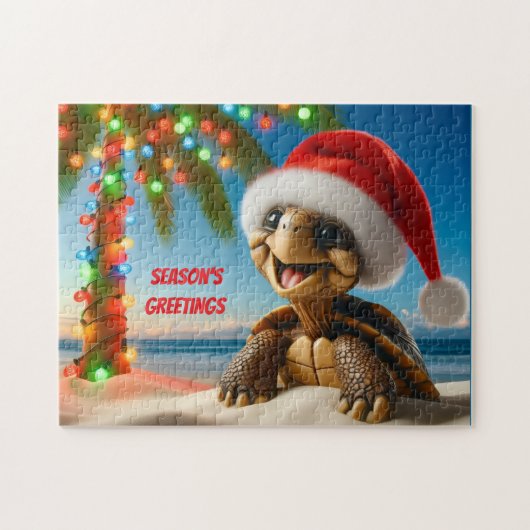 Weihnachts-Schildkröte Puzzle (Horizontal)