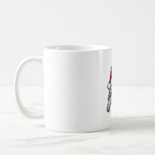 Weihnachts-Schildkröte-Santa-Hut-Vintage-Stich-Des Kaffeetasse