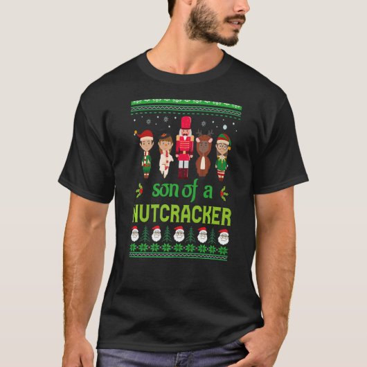 Weihnachts-Schlafanzug eines Nutcracker Ugly Chris T-Shirt (Vorderseite)
