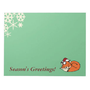 Weihnachts-Schlaffox Notizblock