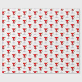 Weihnachts-Schleife auf Holiday-Martini mit Candy  Geschenkpapier (Flach)