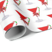 Weihnachts-Schleife auf Holiday-Martini mit Candy  Geschenkpapier (Rolleneckpunkt)