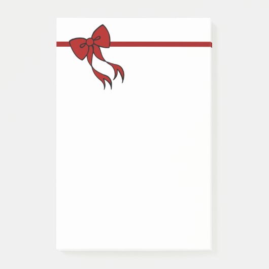 Weihnachts-Schleifen-Post-it-Notes-Geschenk Post-it Klebezettel (Vorderseite)