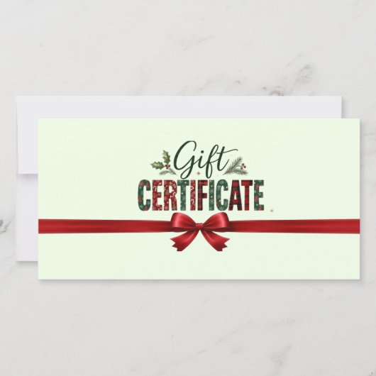 Weihnachts-Schleifen-Script-QR-Code-Geschäftszerti (Vorderseite)