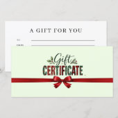 Weihnachts-Schleifen-Script-QR-Code-Geschäftszerti (Vorne/Hinten)