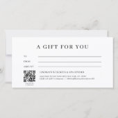 Weihnachts-Schleifen-Script-QR-Code-Geschäftszerti (Rückseite)