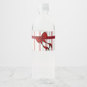 Weihnachts-Schleifen-Wasserflaschen-Etiketten Wasserflaschenetikett