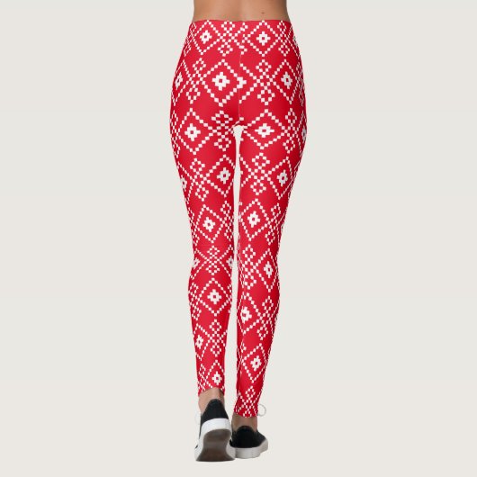 Weihnachts Schlichter Pullover Leggings (Rückseite)