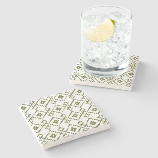 Weihnachts Schlichter Pullover Steinuntersetzer (Seitenansicht)