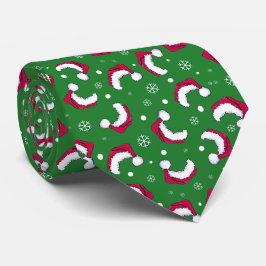 Weihnachts-Schlips mit Santa-Hut Krawatte