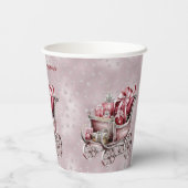 Weihnachts-Schlitten mit Geschenken Feiertage Papi Pappbecher (Rückseite)
