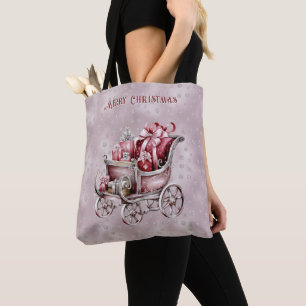 Weihnachts-Schlitten mit Geschenken Holiday Tote T Tasche