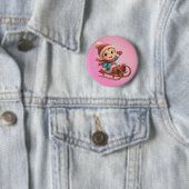 Weihnachts Schlittenfahrt mit Adorable Winter Chil Button (Beispiel)