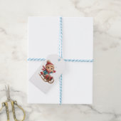 Weihnachts Schlittenfahrt mit Adorable Winter Chil Geschenkanhänger (Mit Garn)
