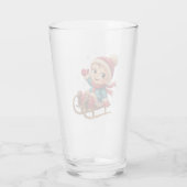 Weihnachts Schlittenfahrt mit Adorable Winter Chil Glas (Rückseite)
