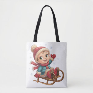 Weihnachts Schlittenfahrt mit Adorable Winter Chil Tasche