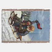 Weihnachts-Schlittenfahrt mit Bier Wilhelm Larsen Decke (Vorderseite)