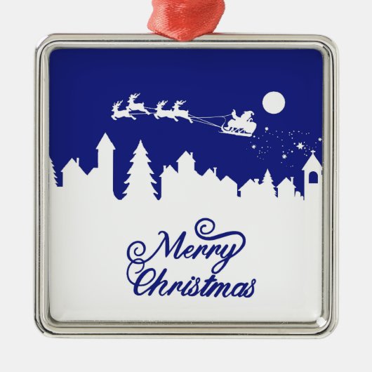 Weihnachts-Schlittenfahrt Ornament Aus Metall (Vorne)