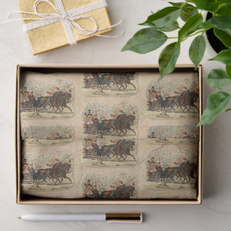 Weihnachts-Schlittenfahrt Victorianische Weihnacht Seidenpapier