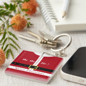 Weihnachts-Schlüsselanhänger-Geschenk mit Funny Sa Schlüsselanhänger (Vorderseite rechts)