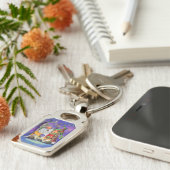 Weihnachts-Schlüsselanhänger-Geschenk mit Happy Gn Schlüsselanhänger (Seite)