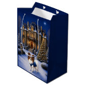 Weihnachts-Schmetterling Mittlere Geschenktüte (Rückseite Schrägansicht)