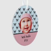 Weihnachts-Schmetterling-Pastel-Foto Ornament (Vorderseite)
