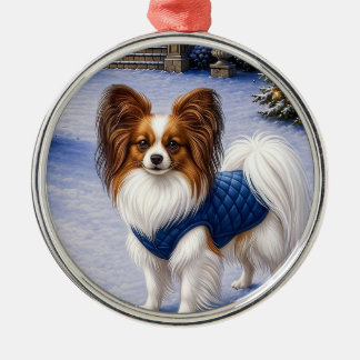 Weihnachts-Schmetterlingshund Ornament Aus Metall