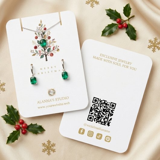 Weihnachts Schmuck Display Wasserfarben Baum TMF26 Visitenkarte