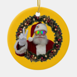 Weihnachts-Schmuck Friedens-Santa Keramik Ornament