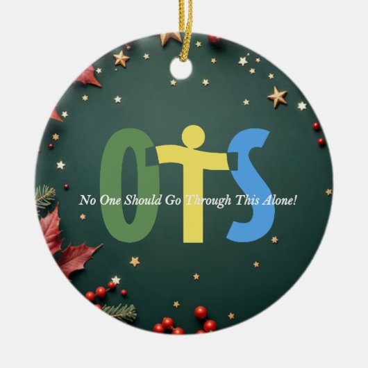 Weihnachts-Schmuck für Organspenden-Bewusstsein Keramik Ornament (Vorne)