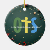 Weihnachts-Schmuck für Organspenden-Bewusstsein Keramik Ornament (Hinten)