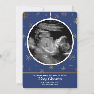 Weihnachts-Schmuck-Ultraschall-Schwangerschaftsank Feiertagskarte