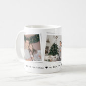 Weihnachts-Schnappschüsse 3 Foto Personalisiertes Kaffeetasse (Vorderseite Links)